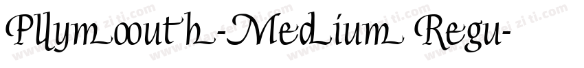 Plymouth-Medium Regu字体转换